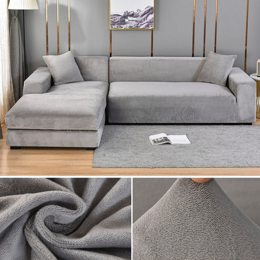 Plaid gris pour canapé d'angle