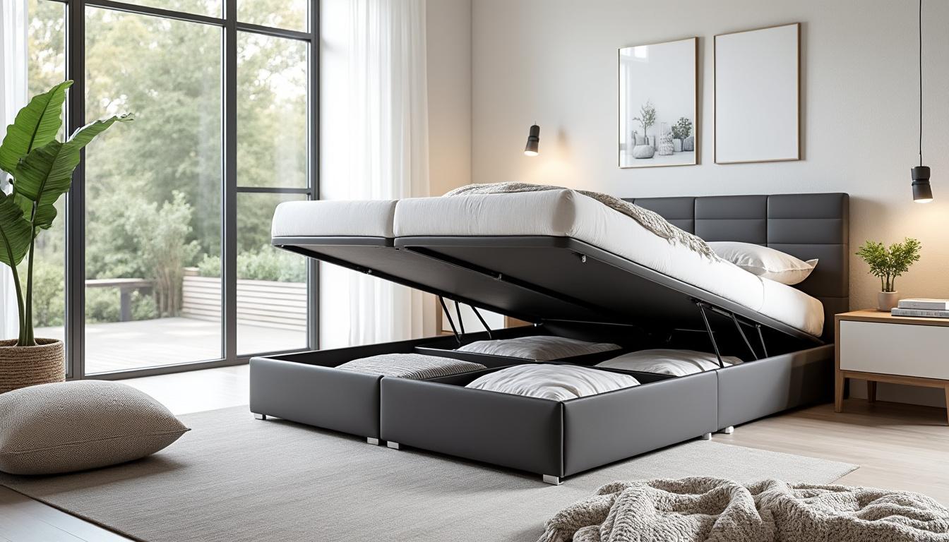 découvrez le lit coffre, l'astuce gain de place idéale pour optimiser la chambre des femmes modernes alliant confort et rangement pratique.