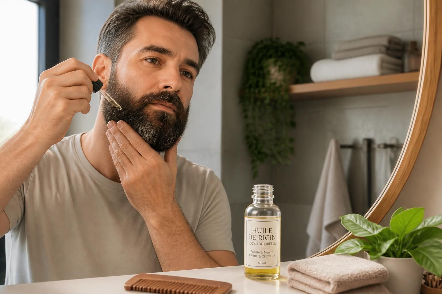 découvrez comment utiliser l'huile de ricin pour la barbe et ses effets bénéfiques sur la pousse et la vitalité des poils.