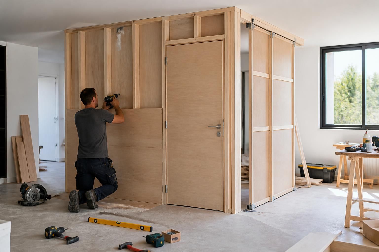 découvrez nos astuces pratiques pour construire une cloison en bois, avec ou sans porte, fixe ou amovible, et aménagez vos espaces facilement et efficacement.