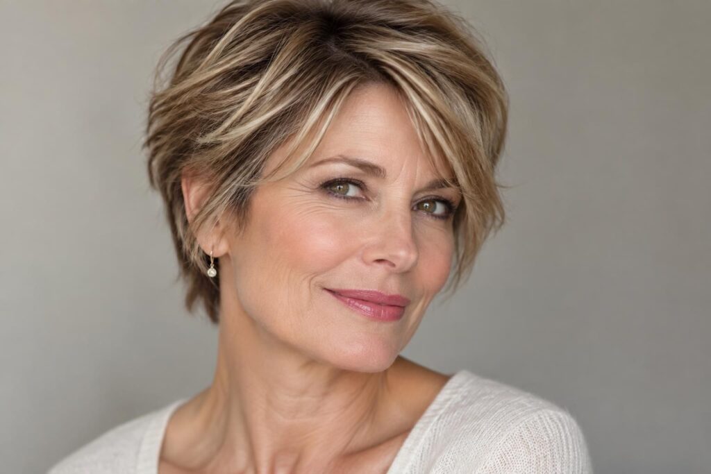 découvrez des coupes courtes effilées pour femme de 50 ans, adaptées à chaque forme de visage pour sublimer vos traits avec élégance.