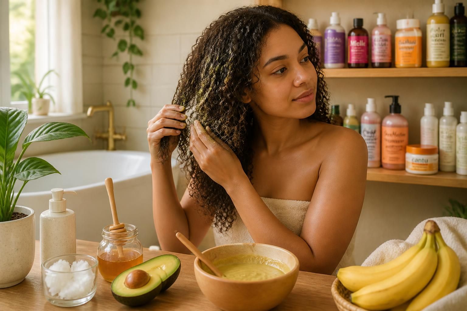 découvrez nos recettes maison de masques pour cheveux bouclés et explorez les marques incontournables pour sublimer vos boucles en douceur.