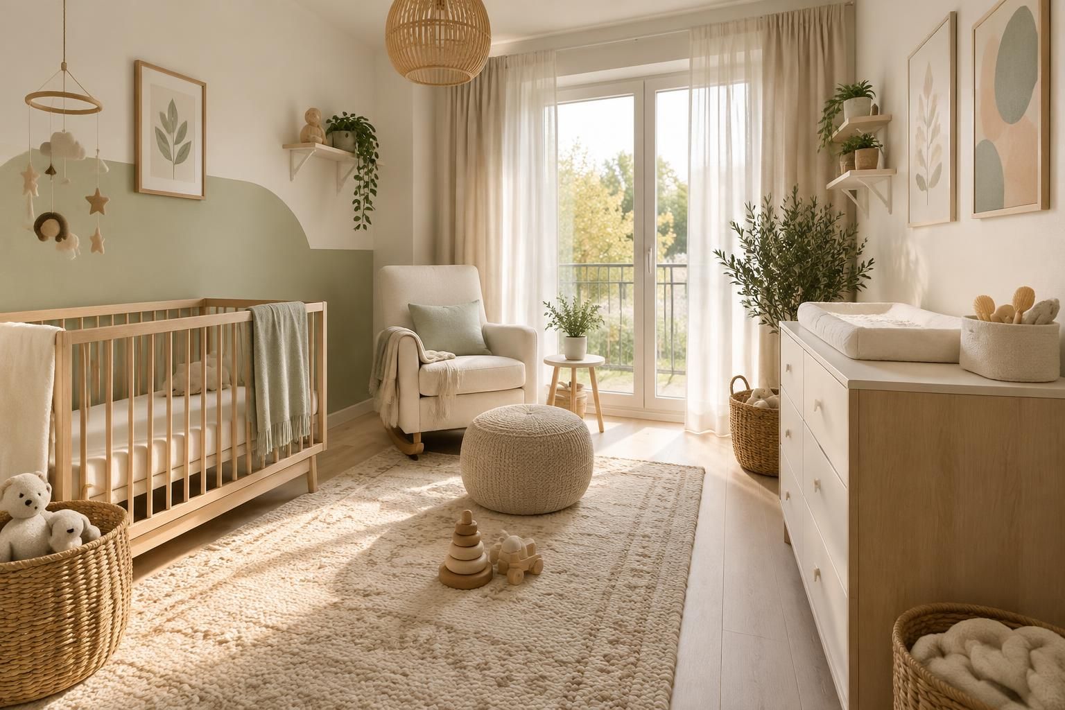 découvrez des idées de peinture et d’aménagement neutres pour créer une chambre bébé mixte douce, pratique et accueillante.