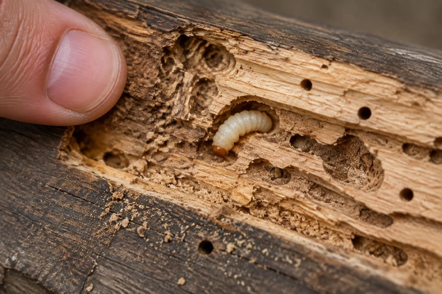 découvrez la taille d’une larve de vrillette, les dégâts qu’elle provoque dans le bois et les signes pour repérer une infestation.